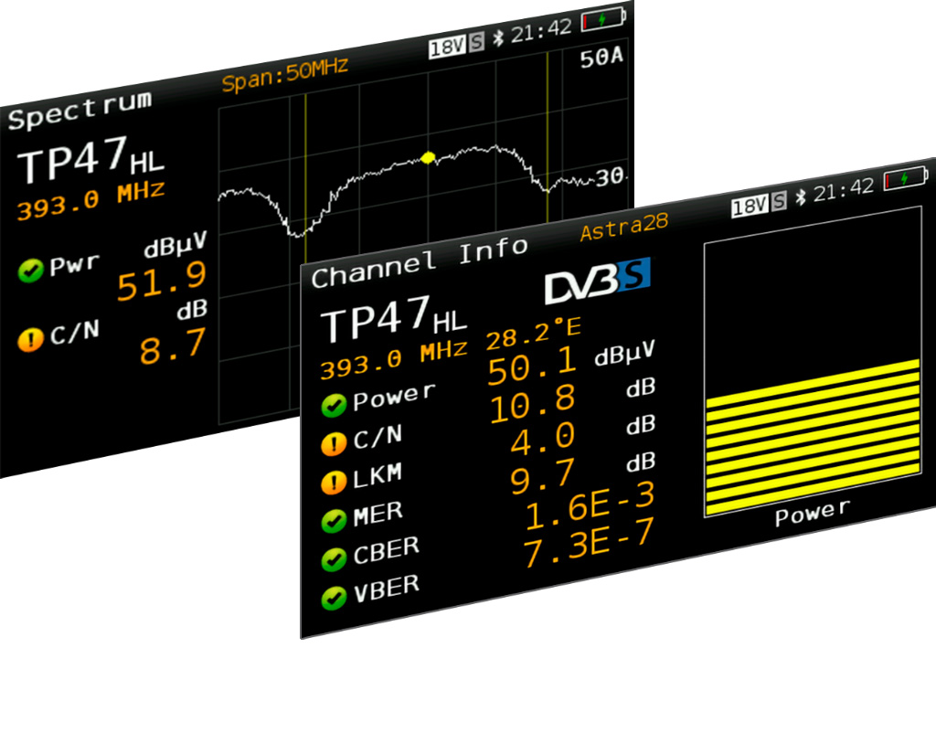 Medidor de campo H30Evolution DVB-S/S2 + DVB-T (Incluye Maletín de  Transporte y Prolongador Coaxial) Televes